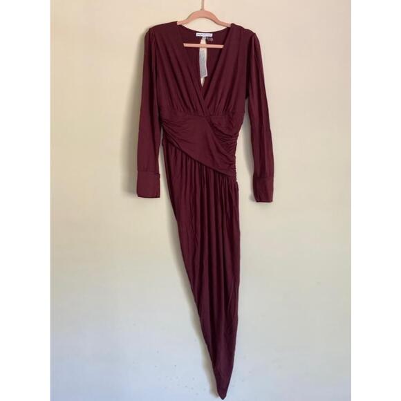 Young Fabulous & Broke Merlot genesis asymmetrical Dress Size M NWT - Picture 2 of 6